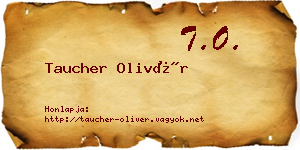 Taucher Olivér névjegykártya